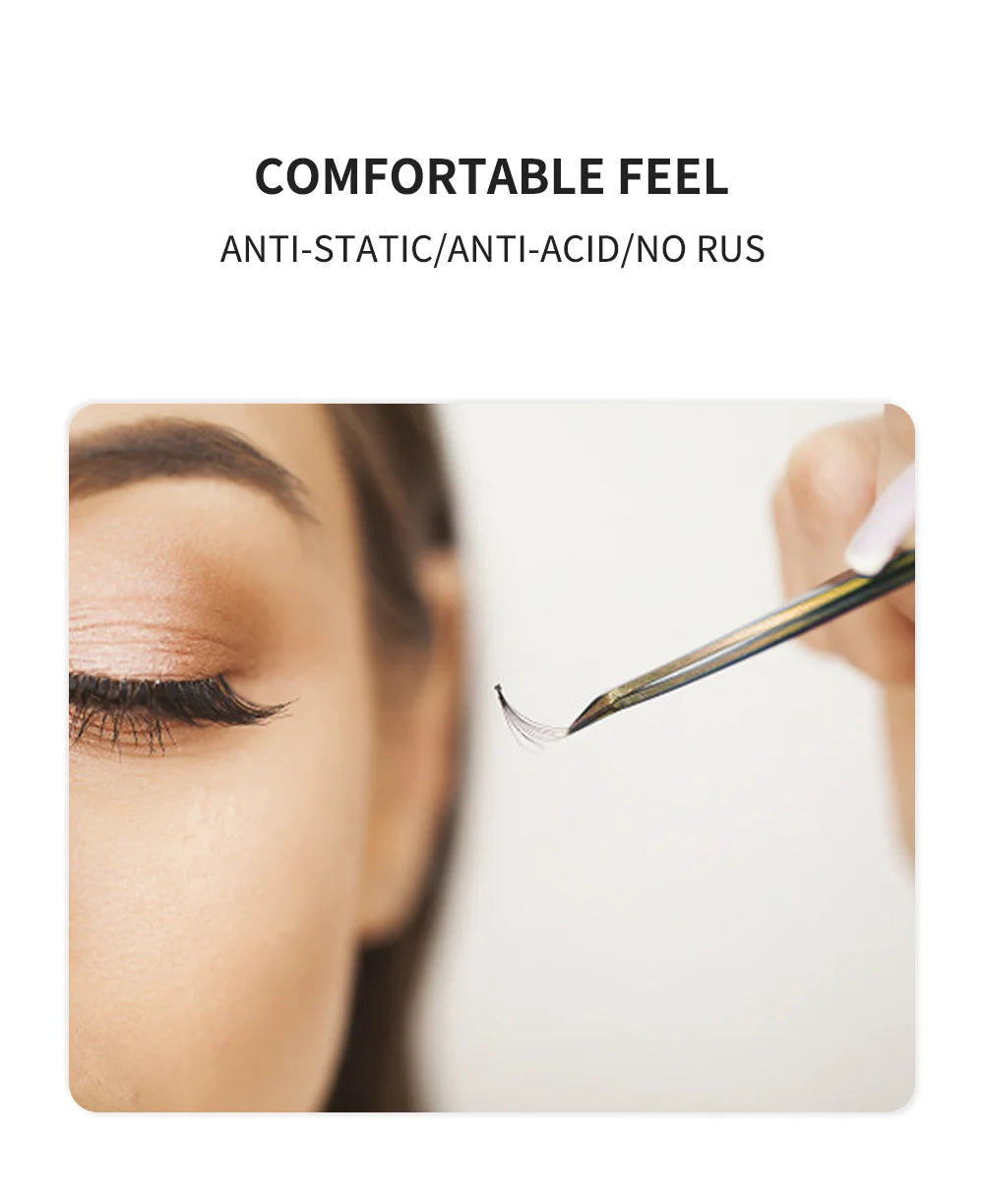NATUHANA Anti-static Straight Eyelash Extension Tweezers Industrial Precision Curved Straight Lash Eyebrow Tweezers Makeup Tools