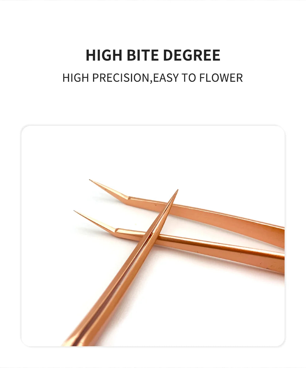 NATUHANA Anti-static Straight Eyelash Extension Tweezers Industrial Precision Curved Straight Lash Eyebrow Tweezers Makeup Tools
