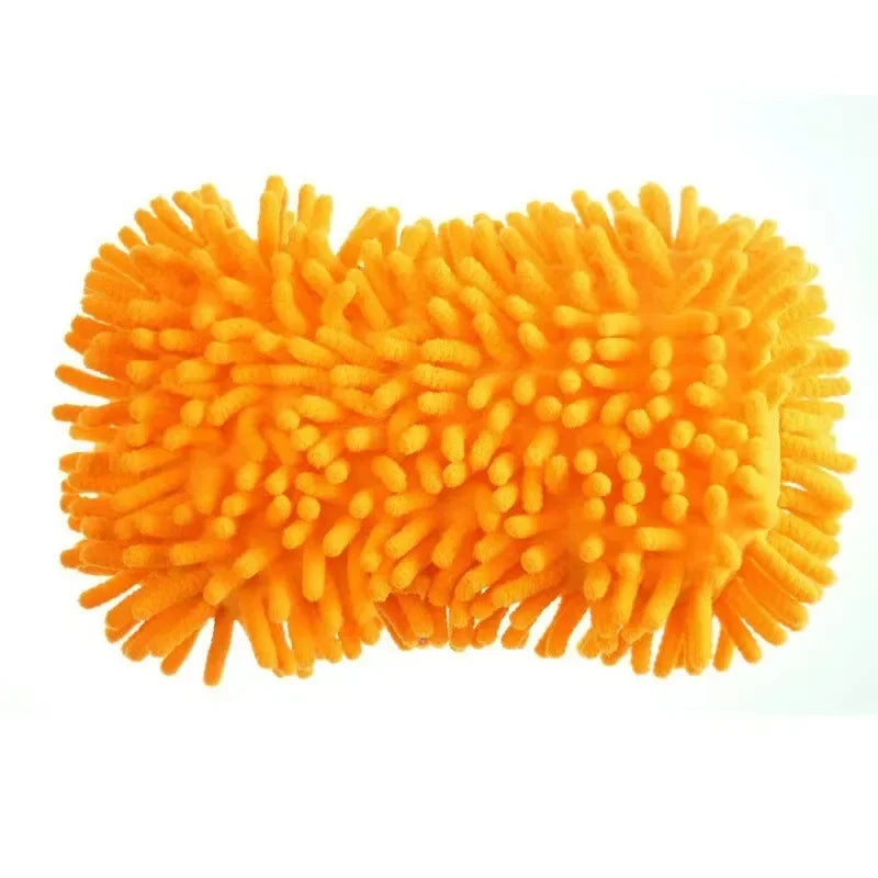 2PCS Terry Cloth Car Wash Gloves Coral Velvet Sponge Lazy Wipe Cloth Strong Stain Removal And Absorbency Car Cleaning Tools